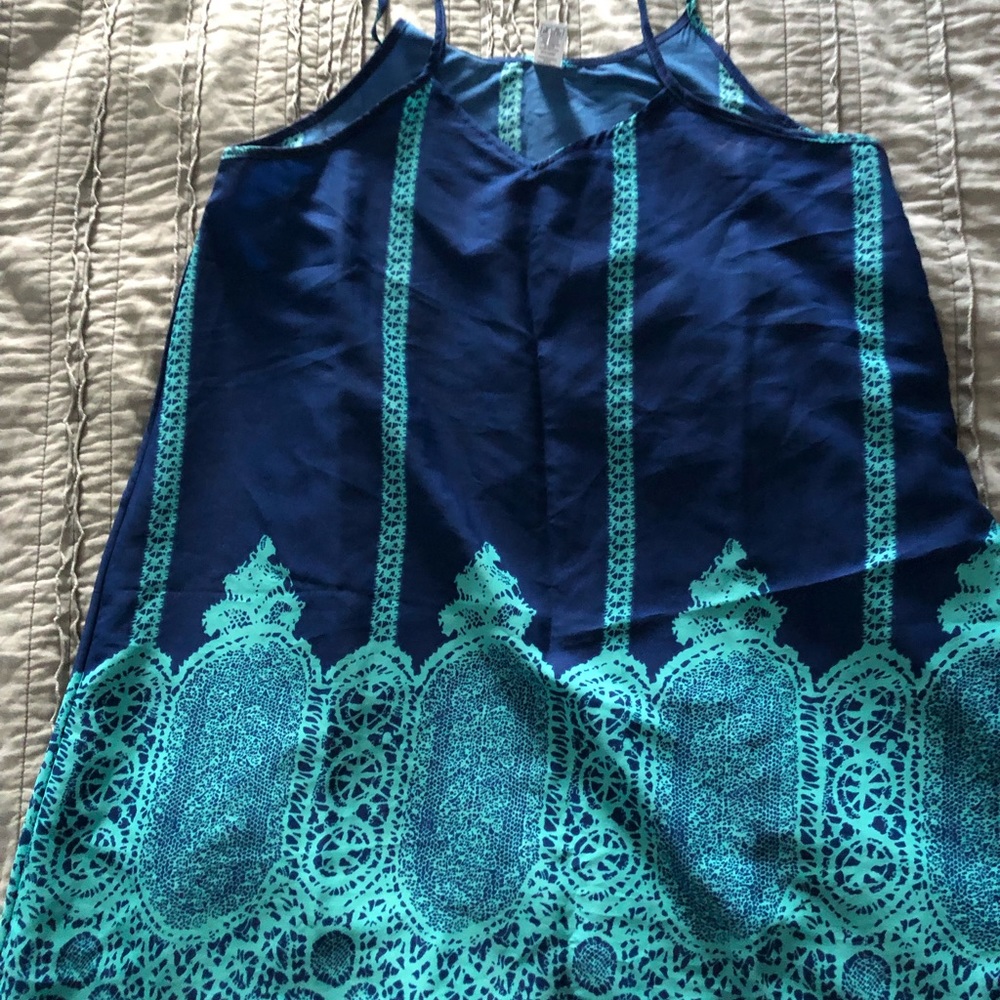 Blue and teal cover up